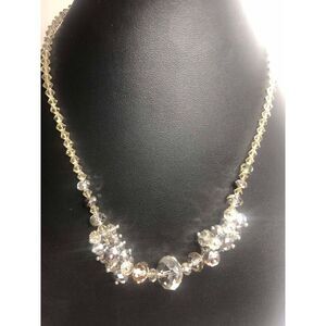 2567 You & I brand smoky crystal cha-cha necklace 17-20" long